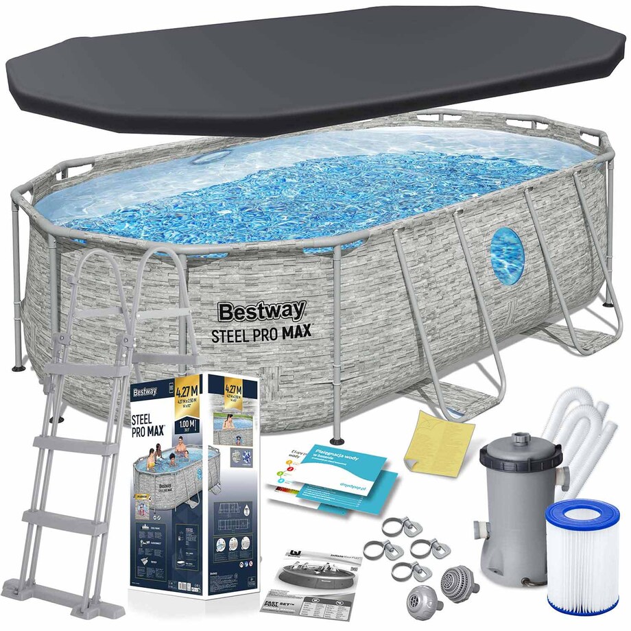 Basen stelażowy ogrodowy 427x250x100 Bestway 12w1