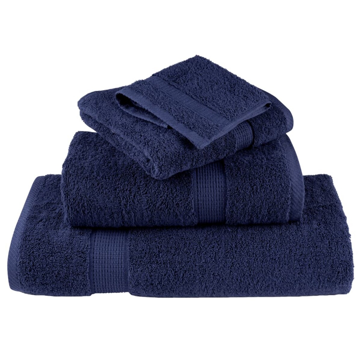 vidaXL Ręczniki myjące Premium SOLUND 2 szt. Granatowe 30x30cm 600gsm