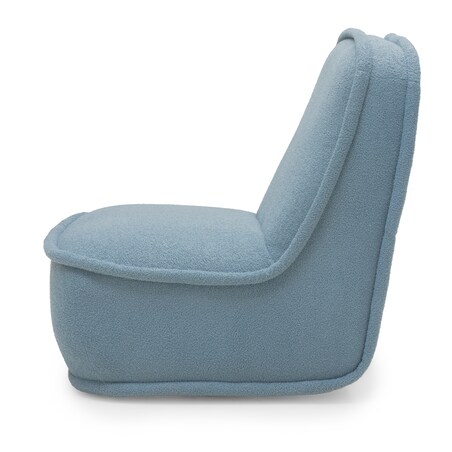 Fotel obrotowy 88x70x90 cm ROTARI bouclé niebieski