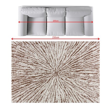 Dywan Softness cream/brown 160x230cm, 160 x 230 cm