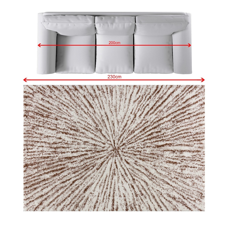 Dywan Softness cream/brown 160x230cm, 160 x 230 cm