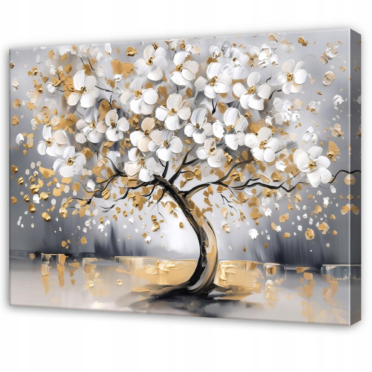 Obraz Do Sypialni Salonu Na Płótnie Drzewo Abstrakcja Beżowy 100x70