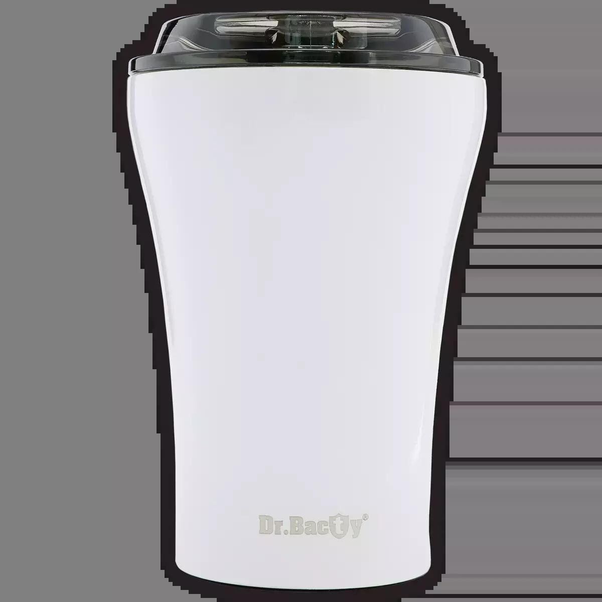 Kubek termiczny do kawy z powłoką ceramiczną Dr.Bacty Apollo - 227 ml - biały