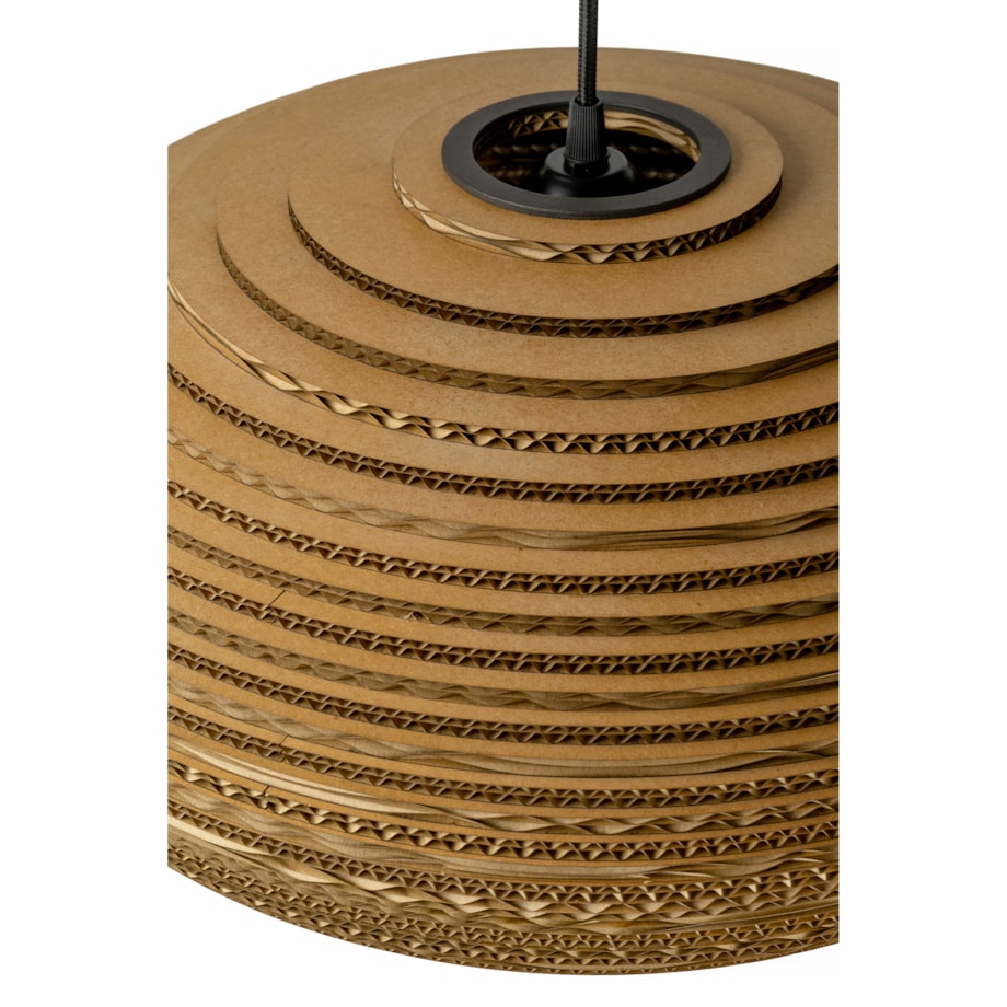 Owalna ekologiczna lampa wisząca z tektury - STONE 45