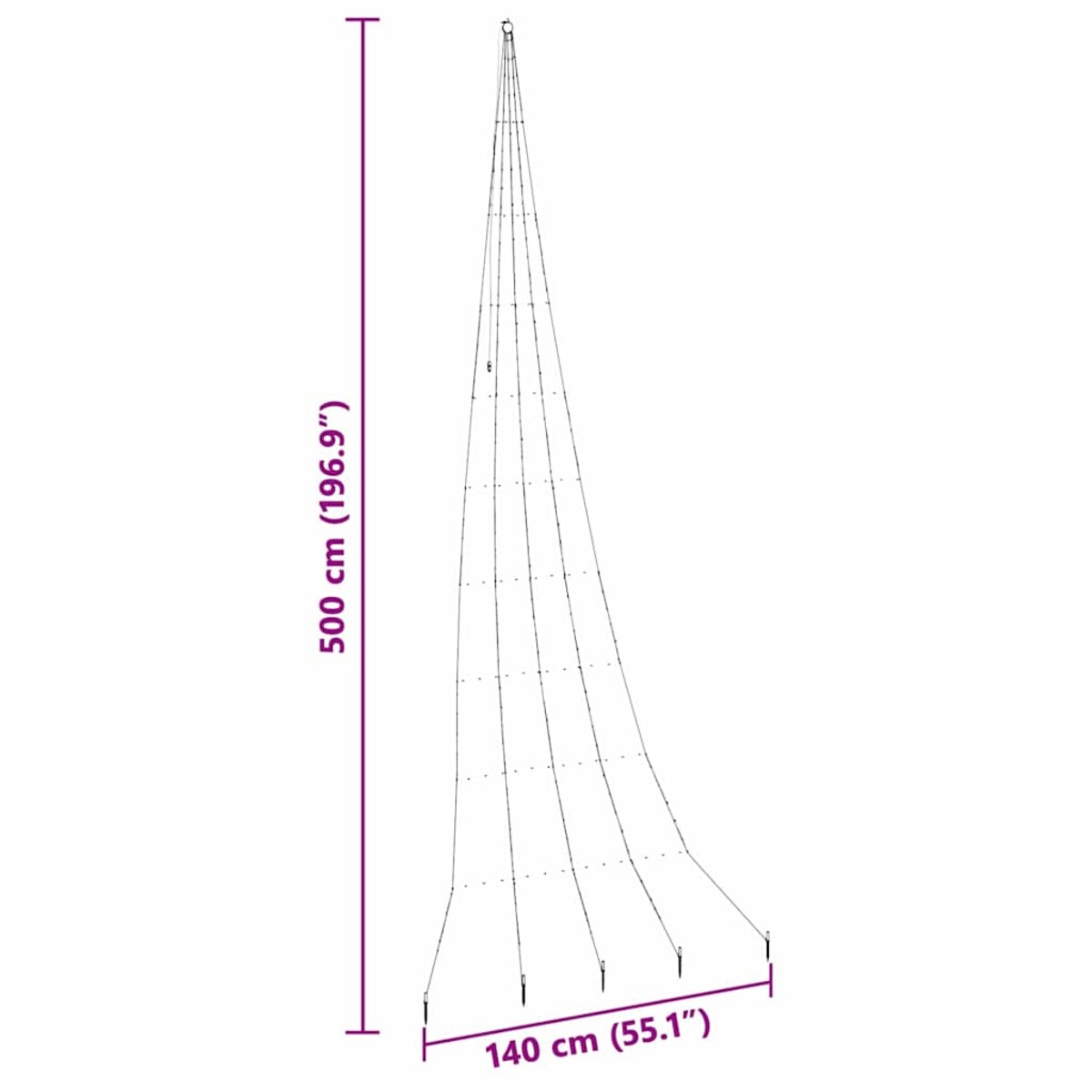 vidaXL Ledowa Choinka Bożonarodzeniowa z Kolcami do Ziemi Niebieski