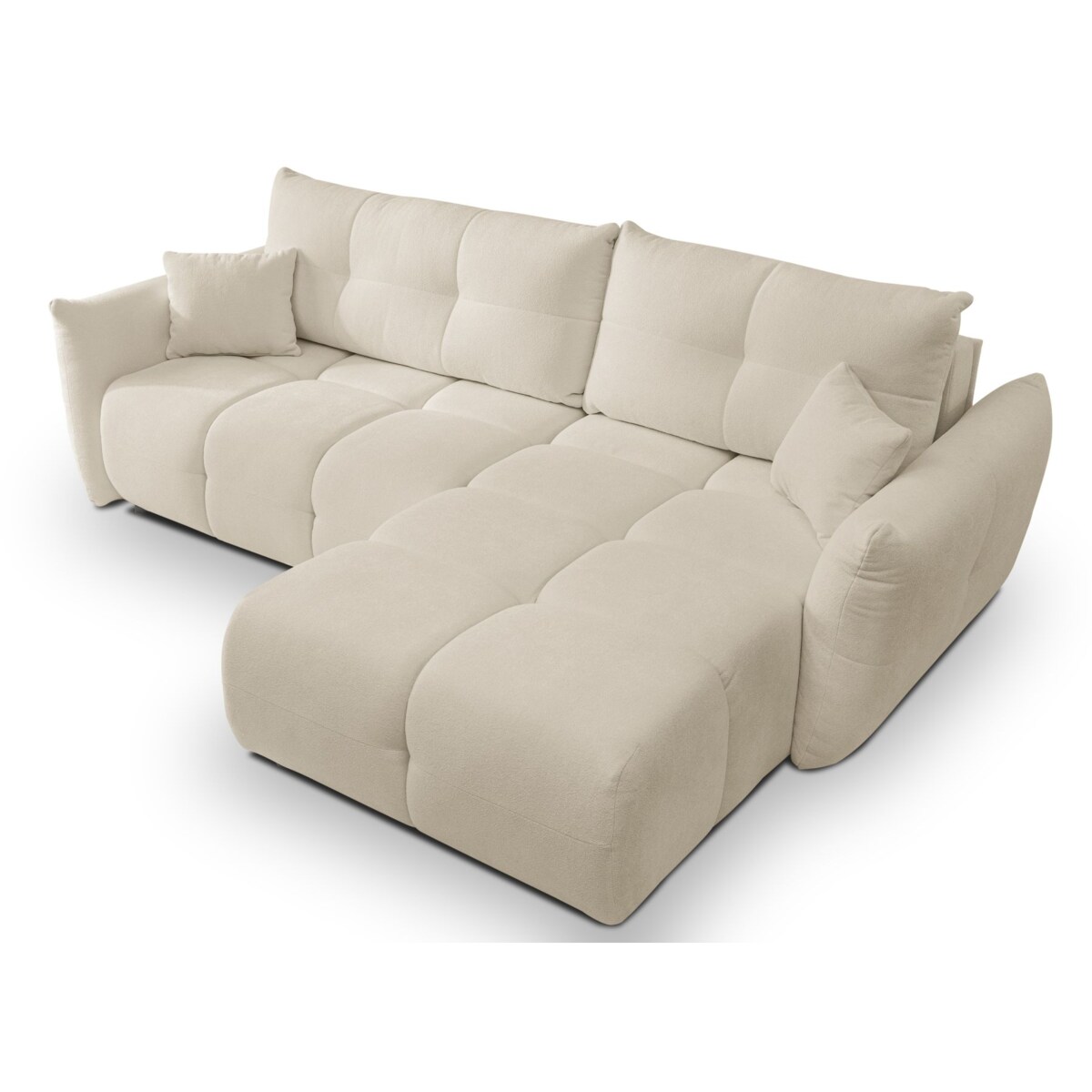 Narożnik z funkcją spania do salonu BOSE, prawostronny, ecru