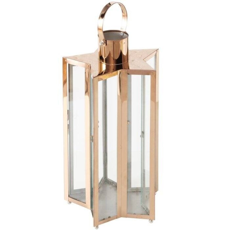 Lampion różowo-złoty gwiaździsty HOSHIZORA 41,5x22 cm