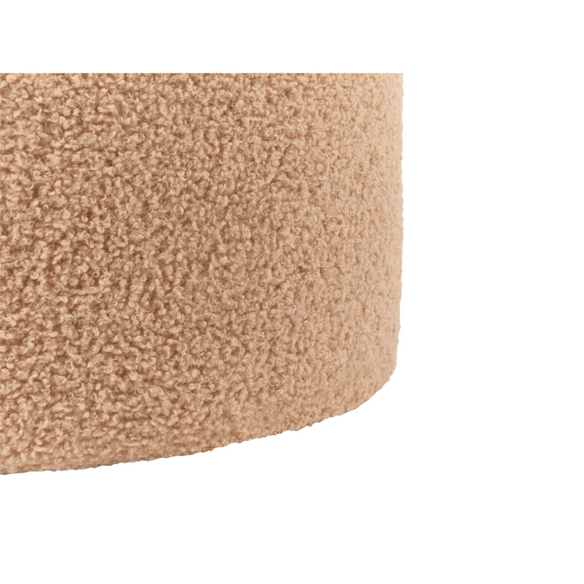 Zestaw 2 pufów boucle ze schowkiem jasnobrązowy BEREA