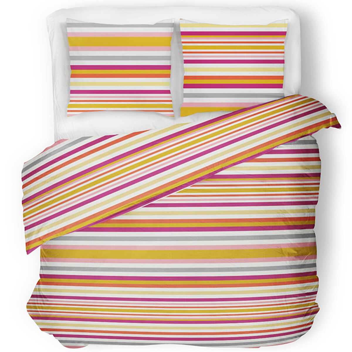 konsimo SANDER bawełniany komplet pościeli, w paski, wielokolorowy, 200x220