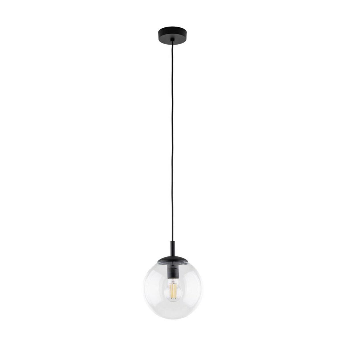 Lampa wisząca TK Lighting ESME Transparent 3267 czarna transparentna E27 regulowana wysokość