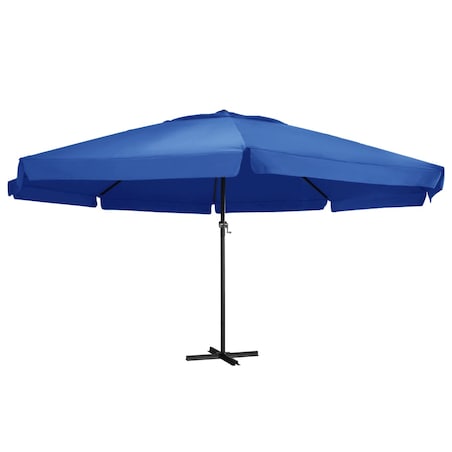 vidaXL Parasol ogrodowy na aluminiowym słupku, 500 cm, niebieski