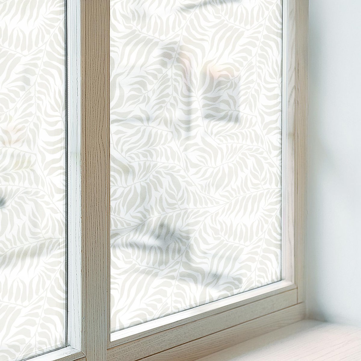 Okleina okienna chroniąca prywatność - Liściasty motyw minimalistyczny harmonia - 50x116 cm