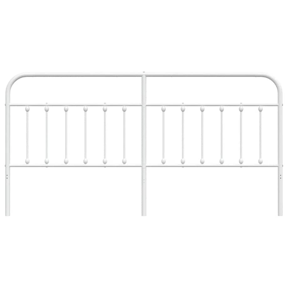 vidaXL Metalowe wezgłowie, białe, 200 cm