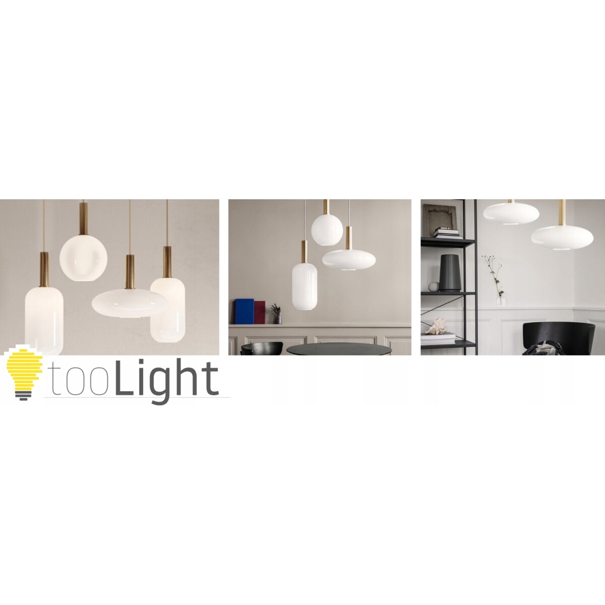 Lampa Wisząca Sufitowa Szklana Mleczna Złota Biała