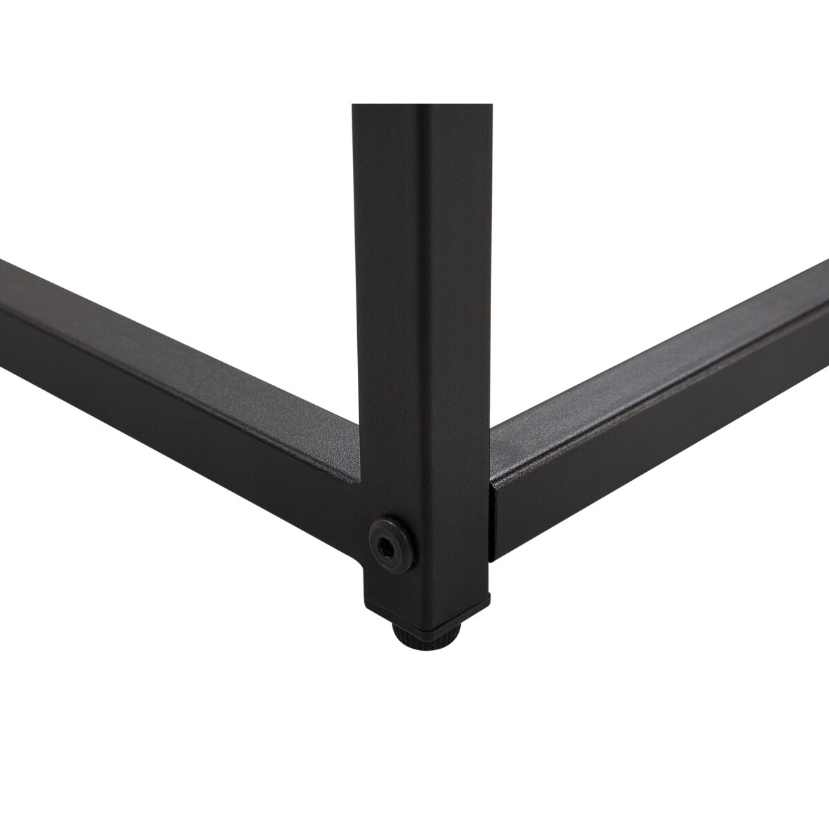 Konsola ciemne drewno z czarnym DELANO