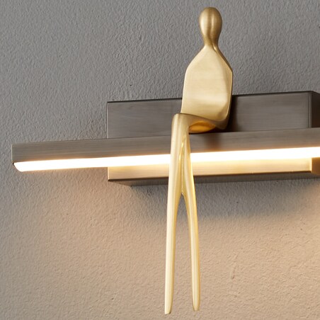 Kinkiet designerski Amici ST-B3578 black LED 5W 3000K człowiek złoty czarny