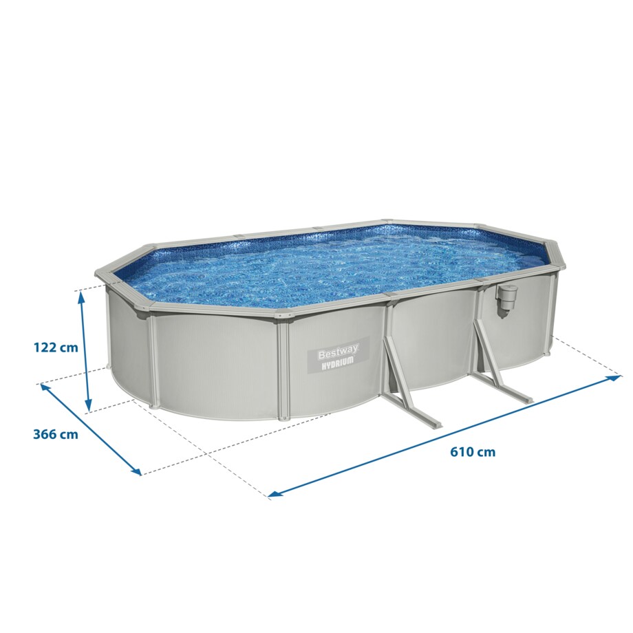 Basen stelażowy Hydrium 610x366x122 Bestway całoroczny 56369 zestaw