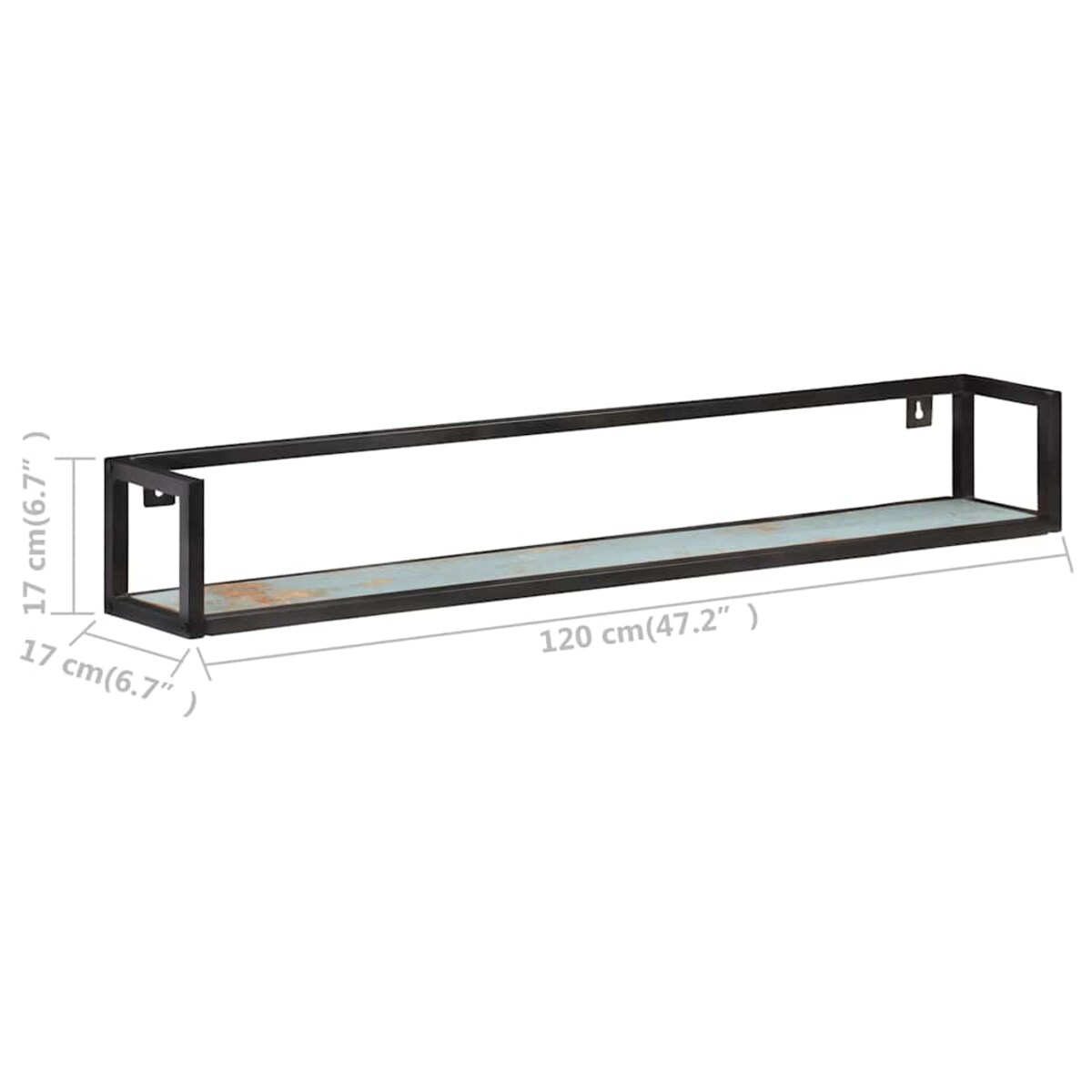 vidaXL Półki ścienne, 2 szt., 120 cm, lite drewno z odzysku