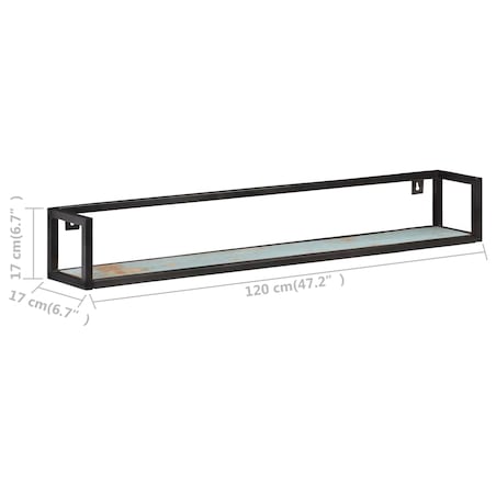 vidaXL Półki ścienne, 2 szt., 120 cm, lite drewno z odzysku