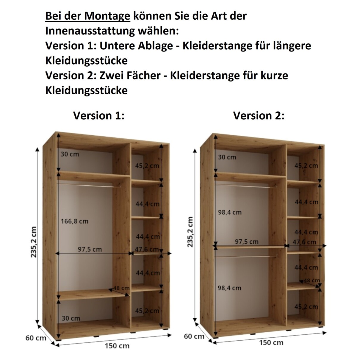 Szafa przesuwna Garderoba DAVOS 3 150 czarny/czarny/czarny