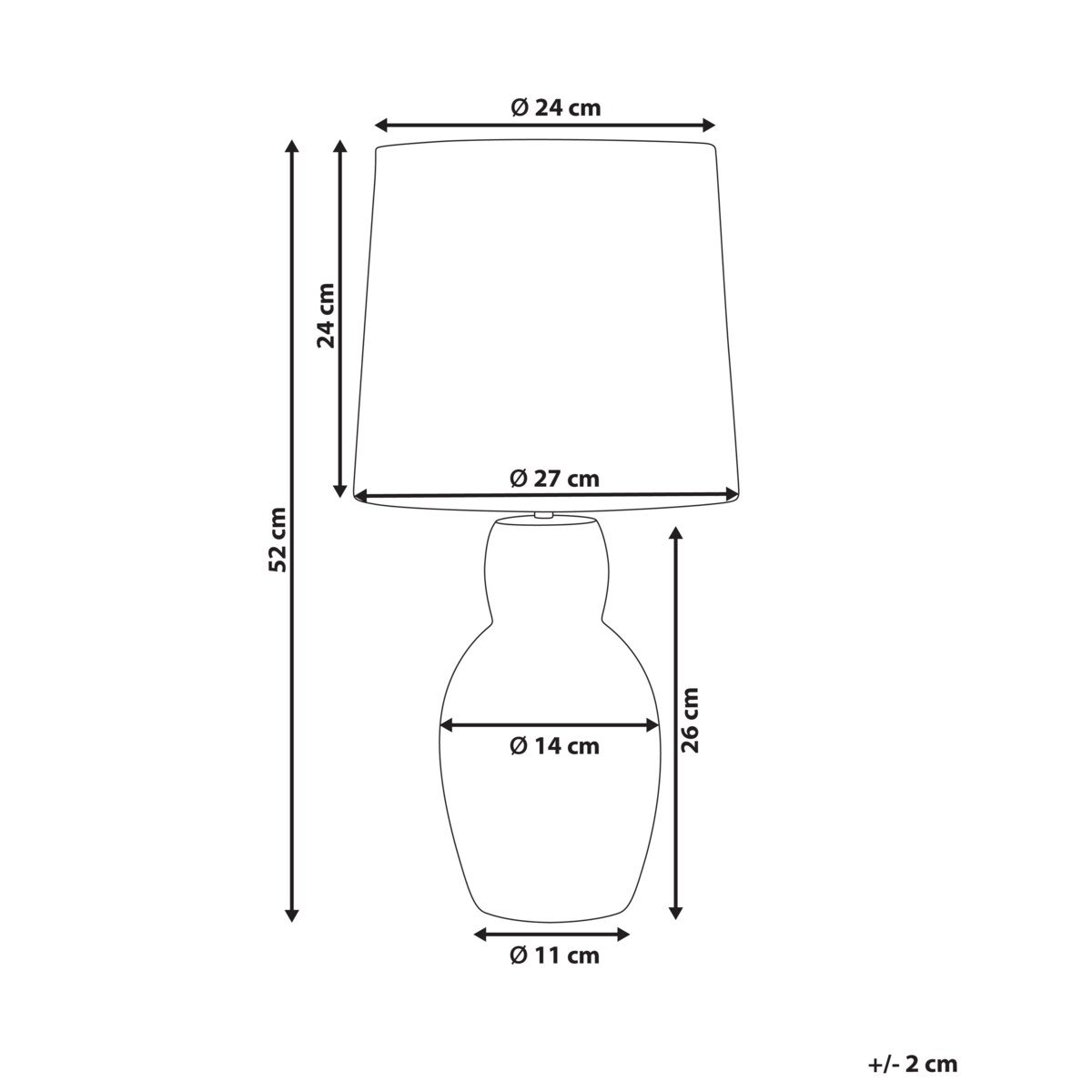 Lampa stołowa DEDURU Ceramika Beżowy