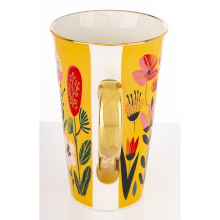 Kubek porcelanowy 700 ml BLUMEN-I 17x15x10 cm żółty