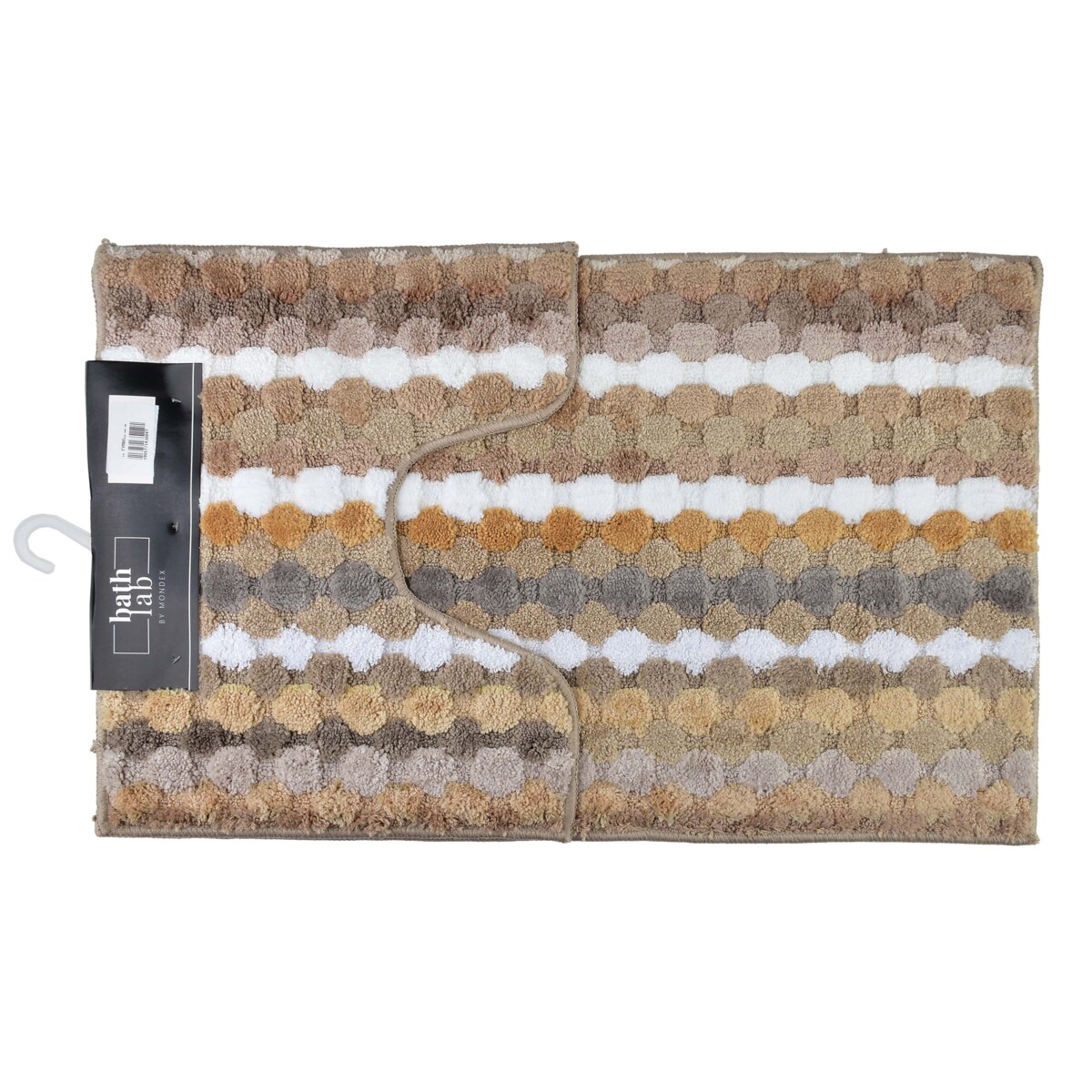 ZAC Komplet 2 dywaników 50x90cm/50x40cmpaski beż