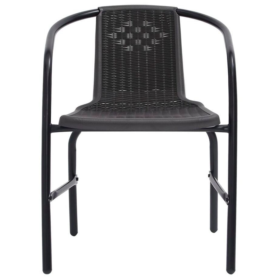 vidaXL Krzesła ogrodowe, 4 szt., rattan syntetyczny i stal, 110 kg