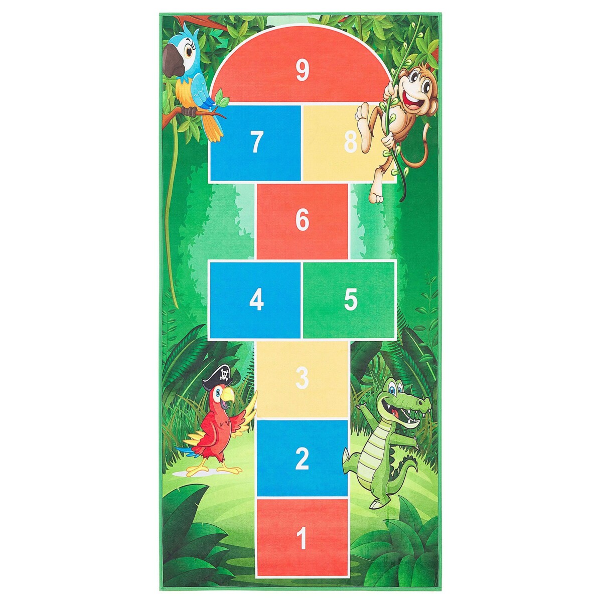 Dywan dziecięcy gra w klasy 80 x 150 cm zielony BABADAG