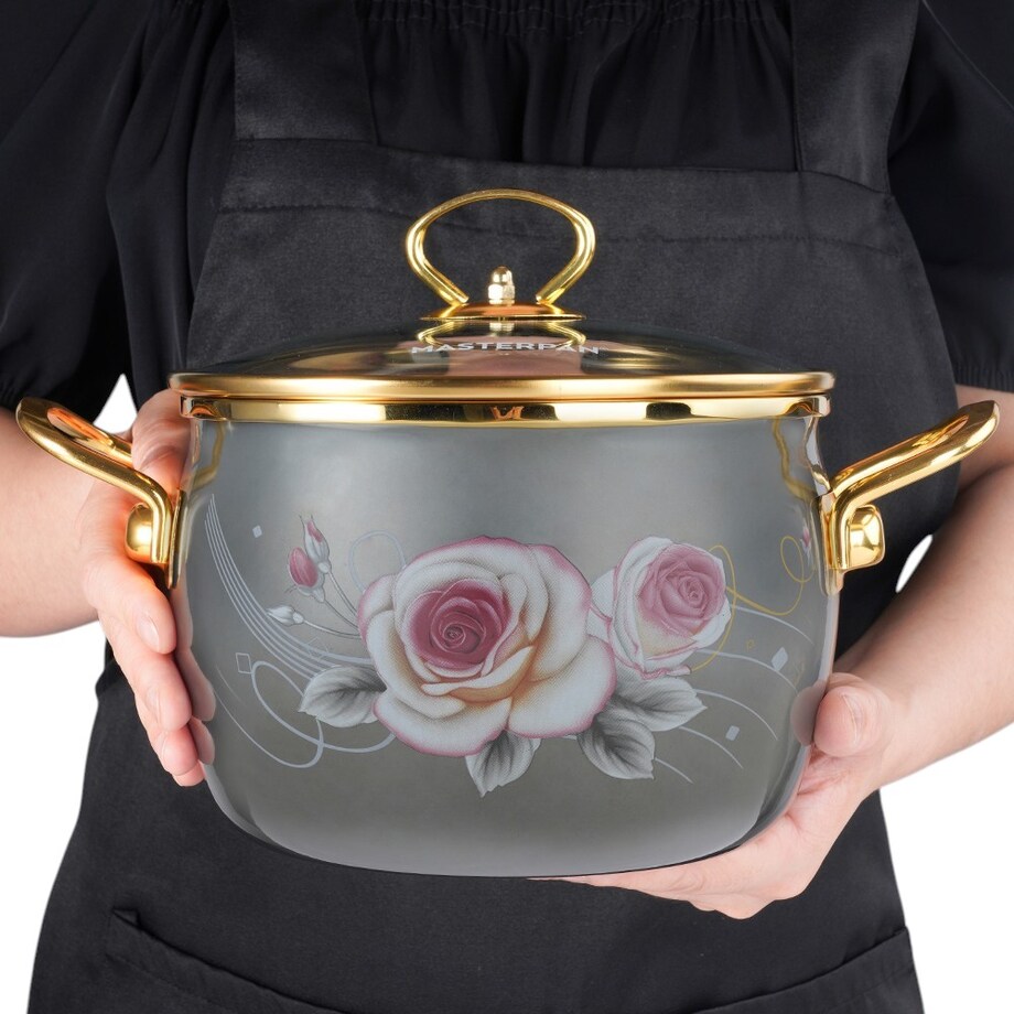 Garnki emaliowane zestaw garnków na gaz indukcję 6-ele 18/20/22CM MASTERPAN