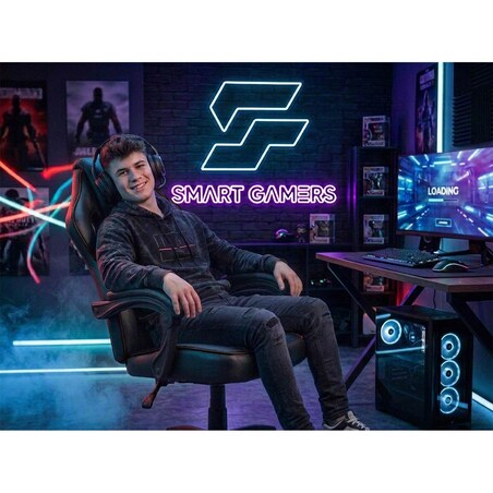 Fotel gamingowy obrotowy dla gracza Sofotel Master czarny