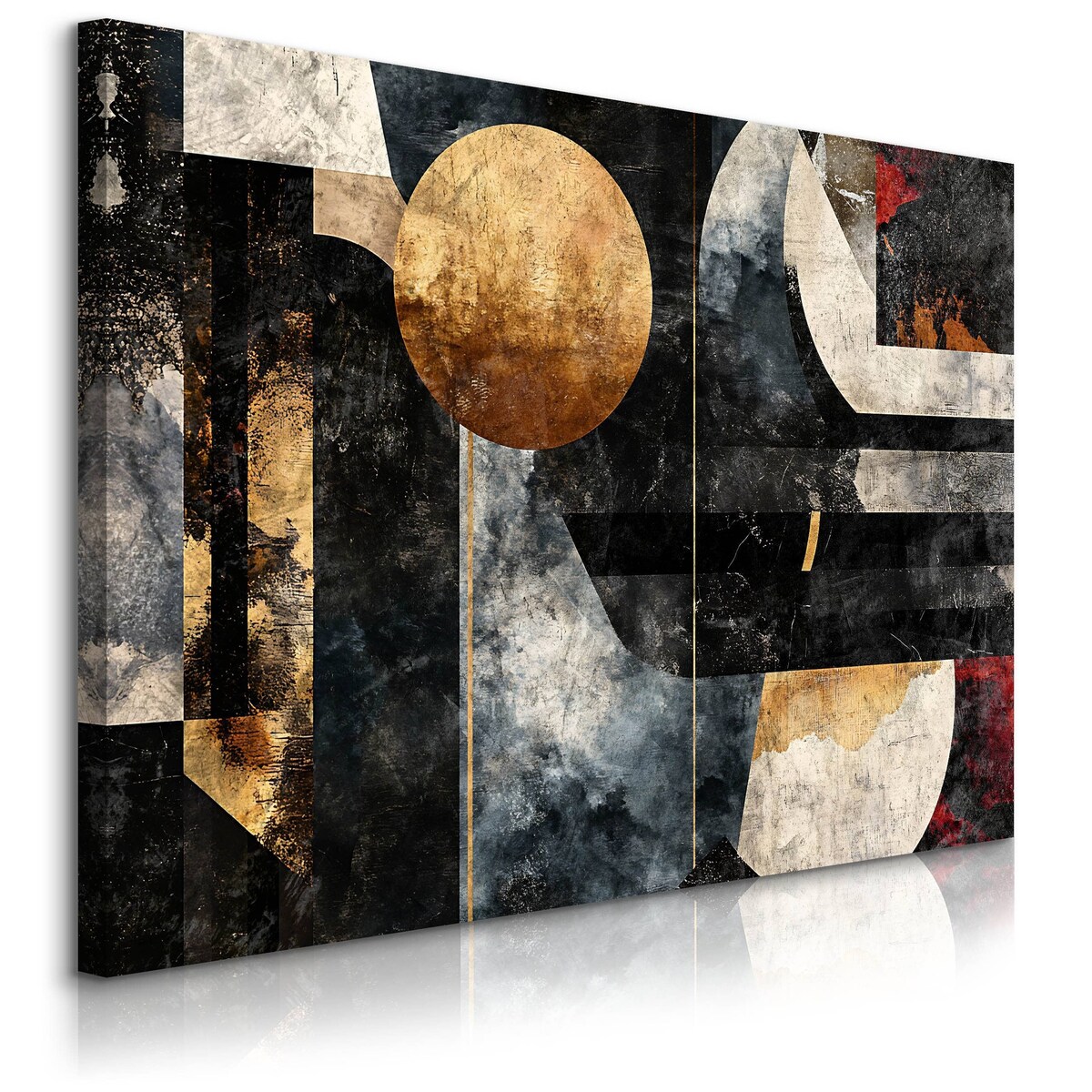 Obraz Na Płótnie Do Salonu Kształty Geometryczne Abstrakcja Styl Nowoczesny 120x80cm