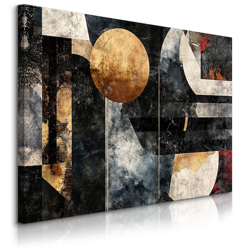 Obraz Na Płótnie Do Salonu Kształty Geometryczne Abstrakcja Styl Nowoczesny 120x80cm