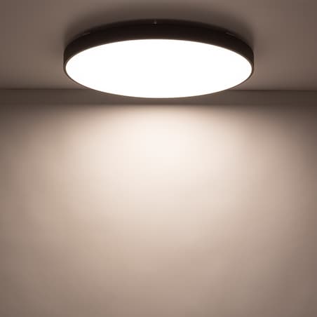 Lampa Sufitowa Łazienkowa Tk Lighting Velis Brązowy Plafon Led 60W Ip54 Zmienna Barwa, Ściemniany