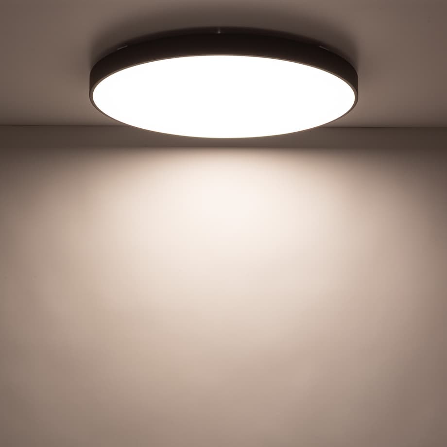Lampa Sufitowa Łazienkowa Tk Lighting Velis Brązowy Plafon Led 60W Ip54 Zmienna Barwa, Ściemniany