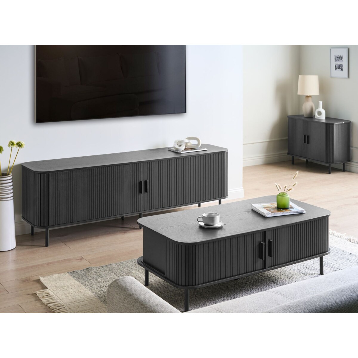 Szafka RTV BRADLEY Czarny