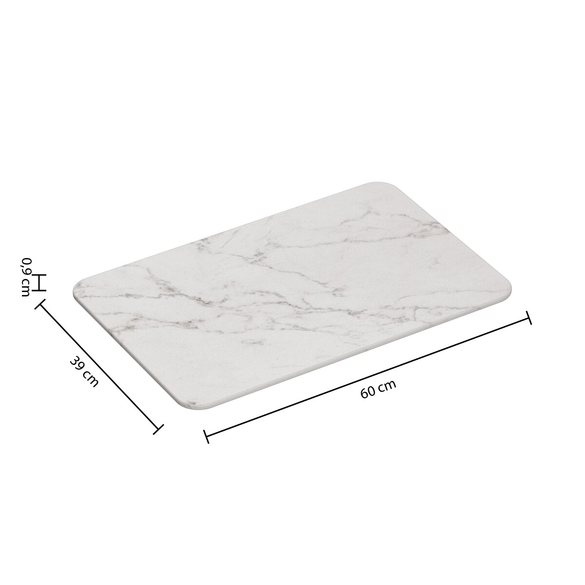 Mata łazienkowa diatomitowa LEA, 39 x 60 cm