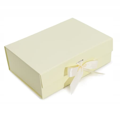 Płaskie Pudełko NA PREZENT KREMOWE PAKOWANIE box upominek gift 28x20x9cm