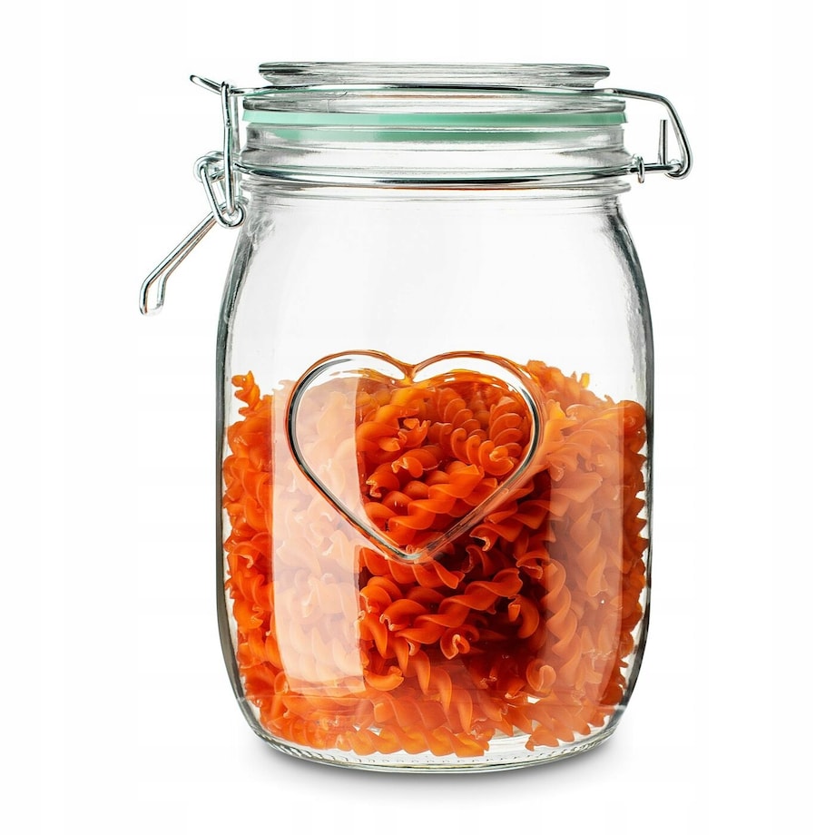 SZKLANY SŁOIK na przetwory żywność wek klips 1 L ogórki dżemy grzyby bigos