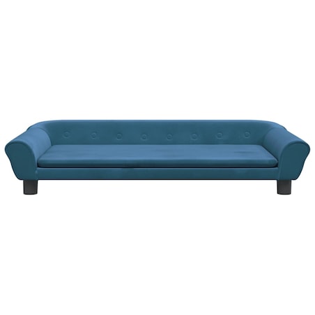 vidaXL Sofa dla dzieci, niebieska, 100x50x26 cm, aksamit