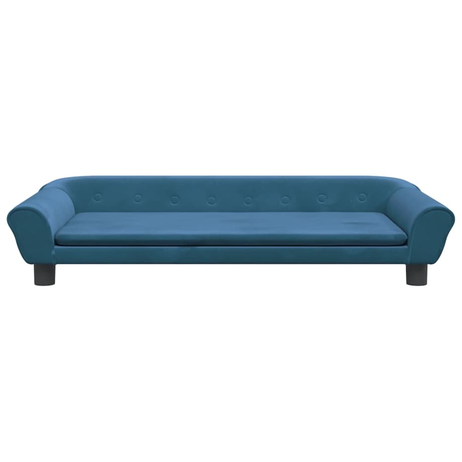 vidaXL Sofa dla dzieci, niebieska, 100x50x26 cm, aksamit