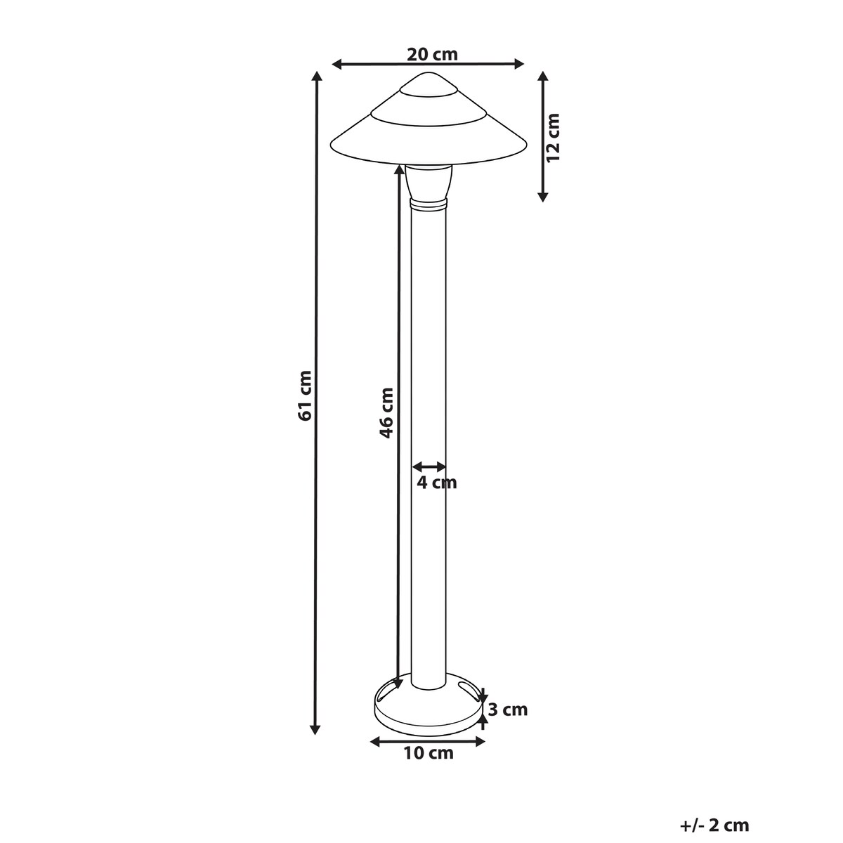 Lampa ogrodowa słupek LED GAIA Czarny