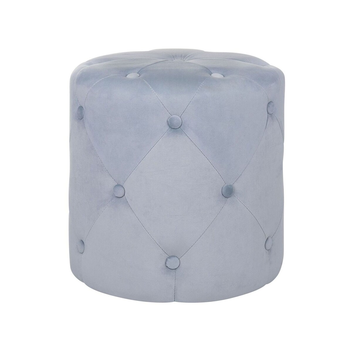 Puf welurowy ⌀ 40 cm szary COROLLA