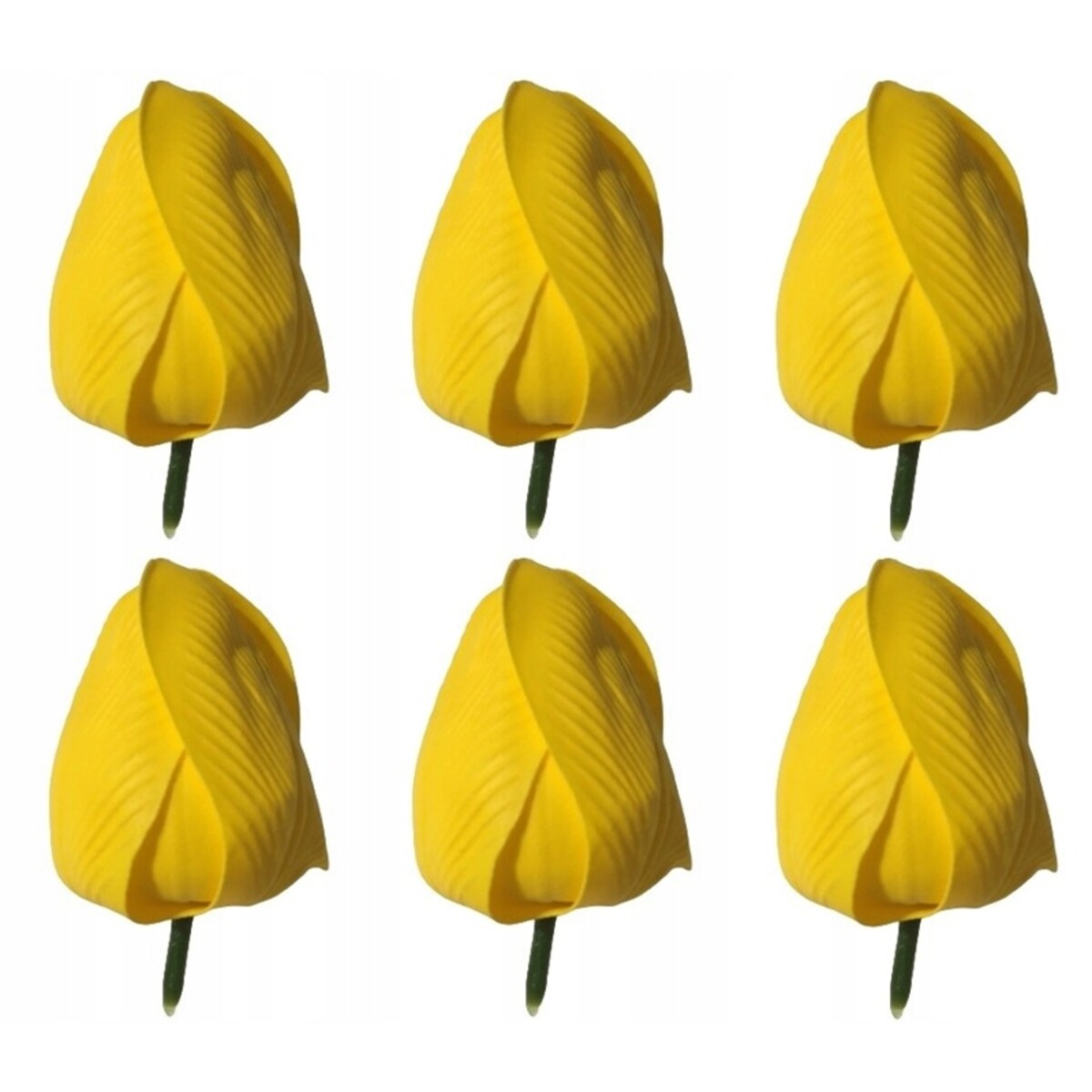 KWIATY MYDLANE ŻÓŁTE TULIPANY z mydła pachną na PREZENT BOX wielkanoc 6 szt