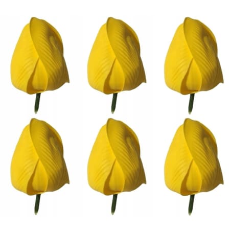 KWIATY MYDLANE ŻÓŁTE TULIPANY z mydła pachną na PREZENT BOX wielkanoc 6 szt