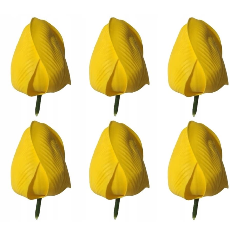 KWIATY MYDLANE ŻÓŁTE TULIPANY z mydła pachną na PREZENT BOX wielkanoc 6 szt