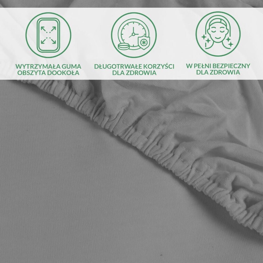 Prześcieradło ochronne wodoodporne z gumką 2w1, rozmiar 200x220 SMARTCEL kolor szary