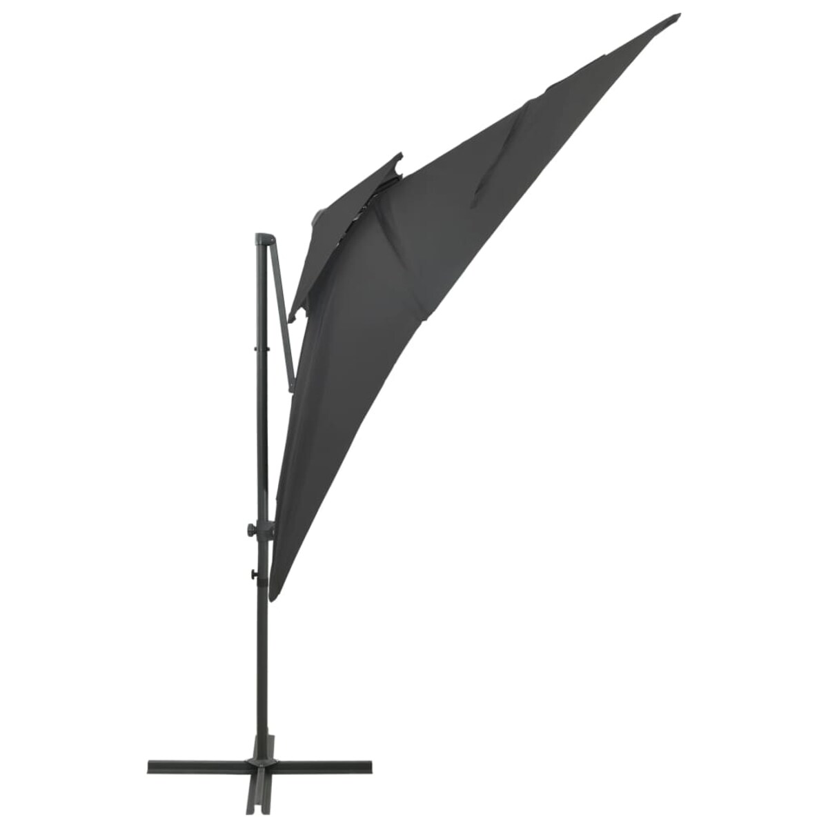 vidaXL Parasol wiszący z podwójną czaszą, 250x250 cm, antracytowy