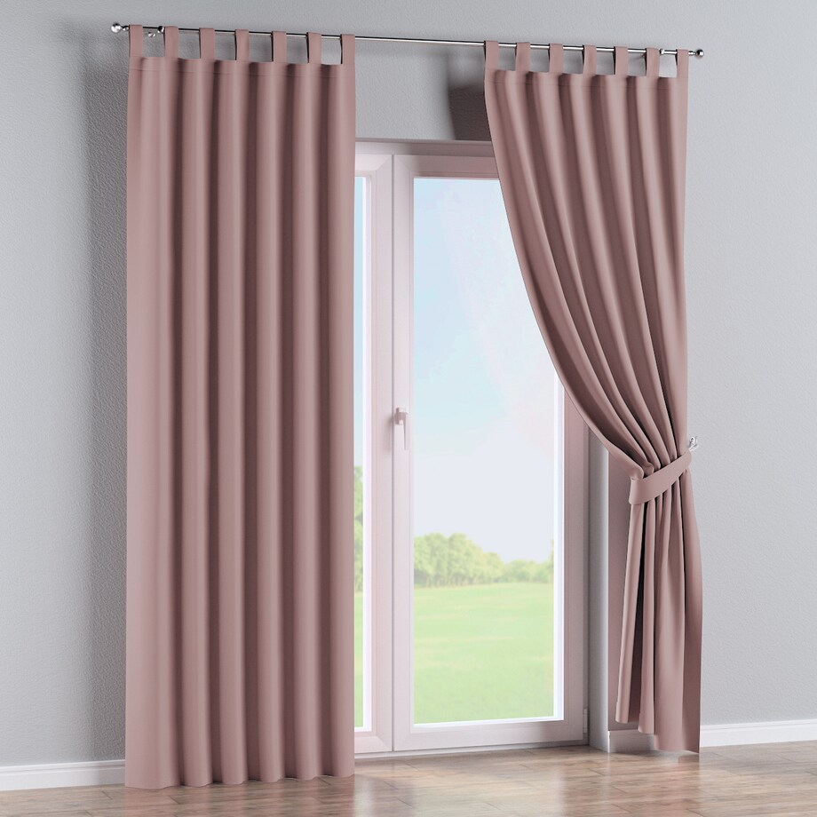 Zasłona na szelkach 1 szt. 130x260 pudrowy róż