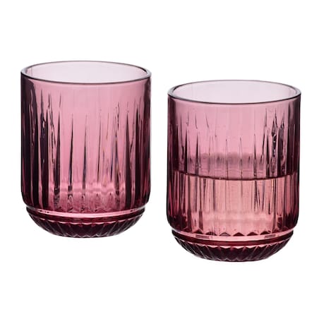 ELISE PURPLE Komplet 4 szklanek 260ml7.5x9.4cm